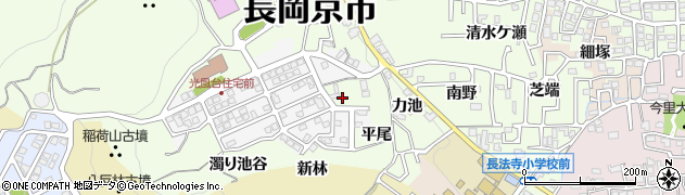 京都府長岡京市長法寺平尾周辺の地図