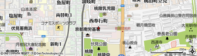 京都府京都市伏見区西奉行町周辺の地図