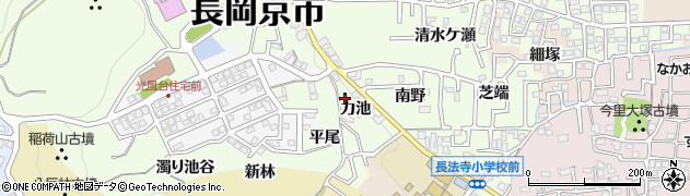 京都府長岡京市長法寺力池4周辺の地図