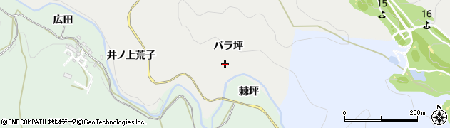 愛知県岡崎市生平町（バラ坪）周辺の地図