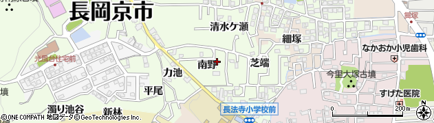 京都府長岡京市長法寺（南野）周辺の地図