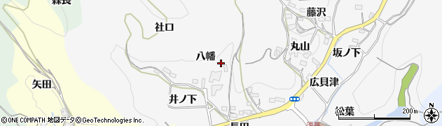 愛知県新城市須長（八ツ沢）周辺の地図
