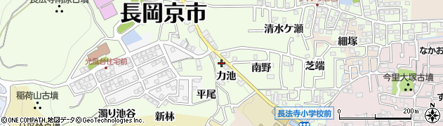 京都府長岡京市長法寺力池3周辺の地図
