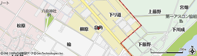 愛知県安城市河野町（皀角）周辺の地図
