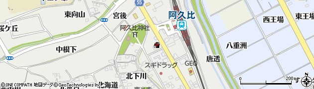 愛知県阿久比町（知多郡）阿久比（真向塚）周辺の地図