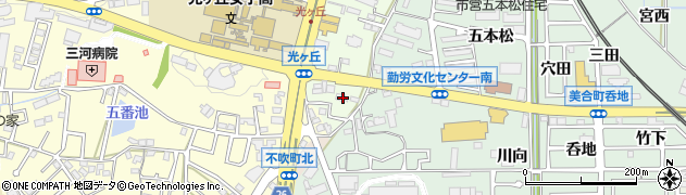 愛知県岡崎市大西町南ケ原33周辺の地図