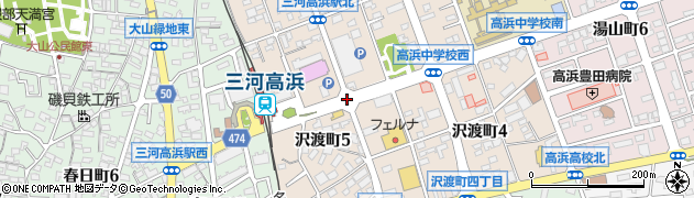 三河高浜駅東周辺の地図