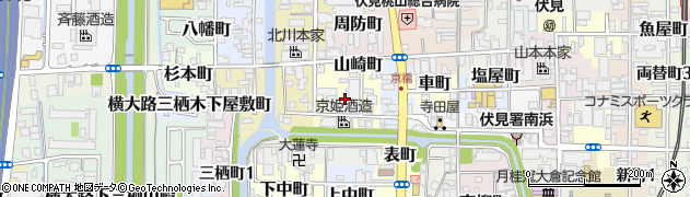 京都府京都市伏見区山崎町周辺の地図