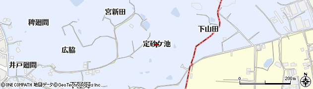 愛知県阿久比町（知多郡）宮津（定砂ケ池）周辺の地図