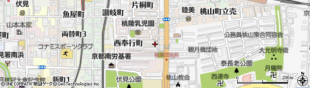 京都府京都市伏見区東奉行町周辺の地図
