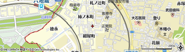 京都府宇治市六地蔵周辺の地図