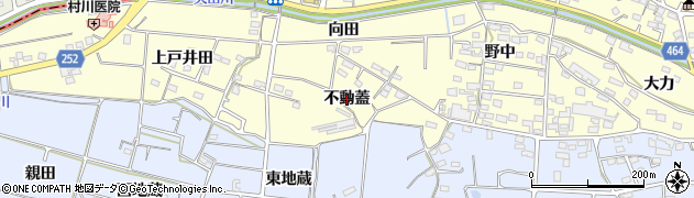 愛知県常滑市矢田（不動蓋）周辺の地図