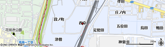 京都府向日市上植野町（西京）周辺の地図