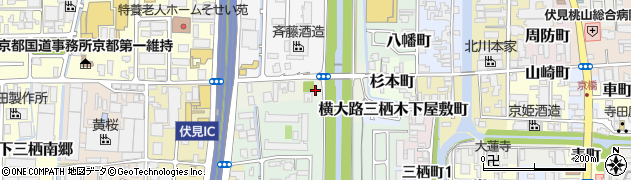 京都府京都市伏見区横大路三栖泥町跡町周辺の地図