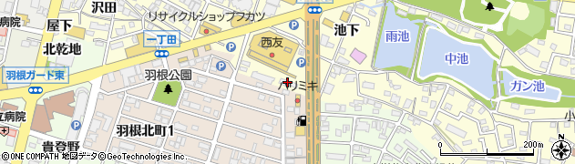 愛知県岡崎市戸崎町（越舞）周辺の地図