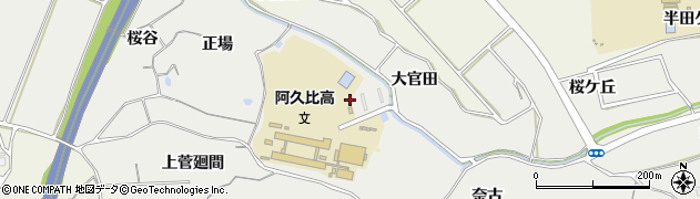 愛知県知多郡阿久比町阿久比尾社周辺の地図
