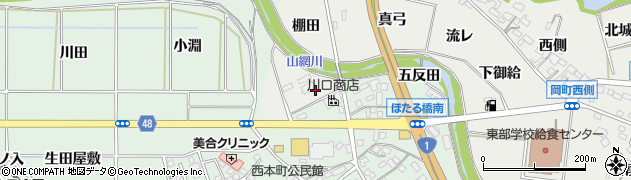 愛知県岡崎市岡町（南棚田）周辺の地図