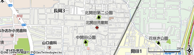 長岡京市立北開田児童館周辺の地図