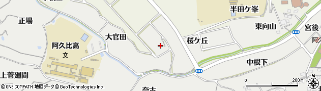 愛知県知多郡阿久比町阿久比桜ケ丘周辺の地図