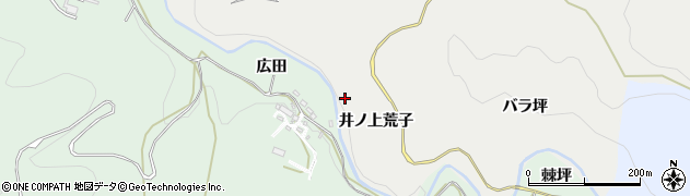 愛知県岡崎市生平町（井ノ上荒子）周辺の地図