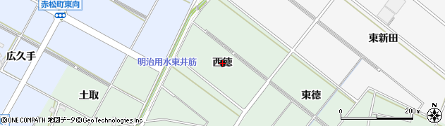 愛知県安城市桜井町（西徳）周辺の地図