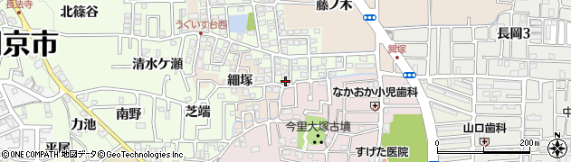 京都府長岡京市うぐいす台30周辺の地図