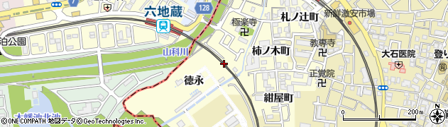京都府宇治市六地蔵（徳永）周辺の地図