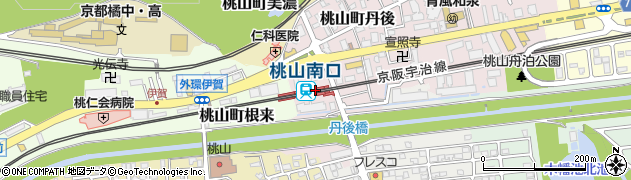 桃山南口駅周辺の地図