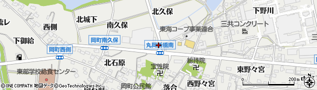 愛知県岡崎市岡町方便周辺の地図
