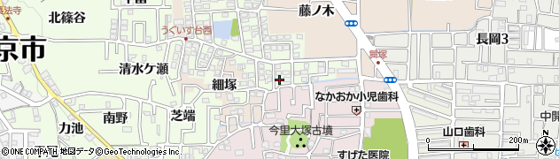 京都府長岡京市うぐいす台24周辺の地図