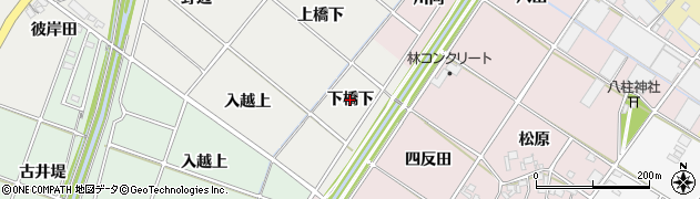 愛知県安城市古井町（下橋下）周辺の地図