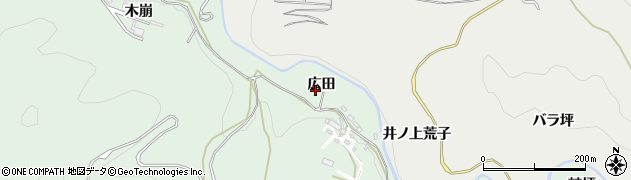 愛知県岡崎市保母町（広田）周辺の地図