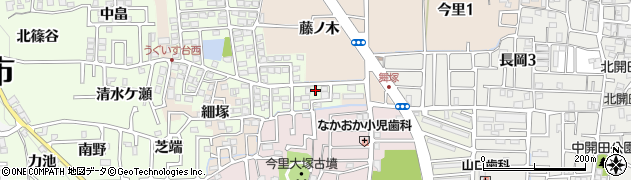 京都府長岡京市うぐいす台18周辺の地図