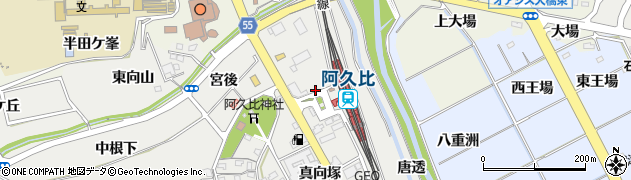 愛知県阿久比町（知多郡）阿久比（駅前１丁目）周辺の地図