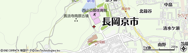 京都府長岡京市長法寺（谷山）周辺の地図