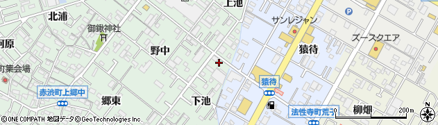 愛知県岡崎市赤渋町下池1周辺の地図