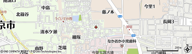 京都府長岡京市うぐいす台70周辺の地図