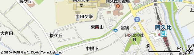 愛知県阿久比町（知多郡）阿久比（東向山）周辺の地図