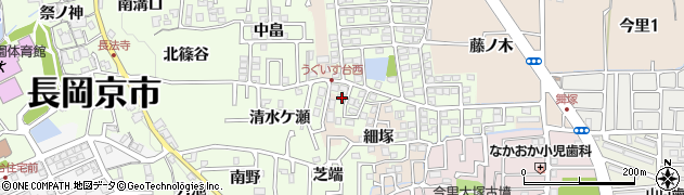 京都府長岡京市うぐいす台54周辺の地図