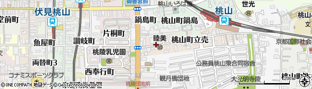 京都府京都市伏見区桃山町立売周辺の地図