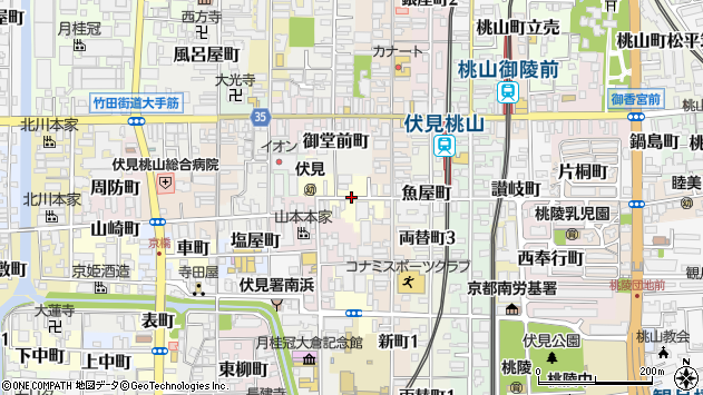 〒612-8048 京都府京都市伏見区大阪町の地図