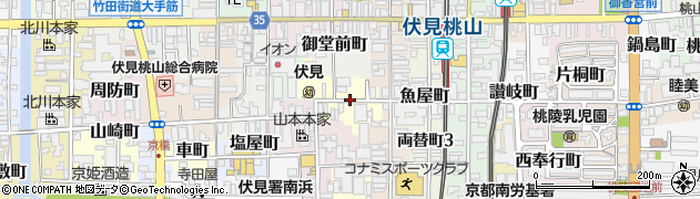 京都府京都市伏見区大阪町周辺の地図