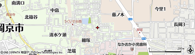 京都府長岡京市うぐいす台80周辺の地図