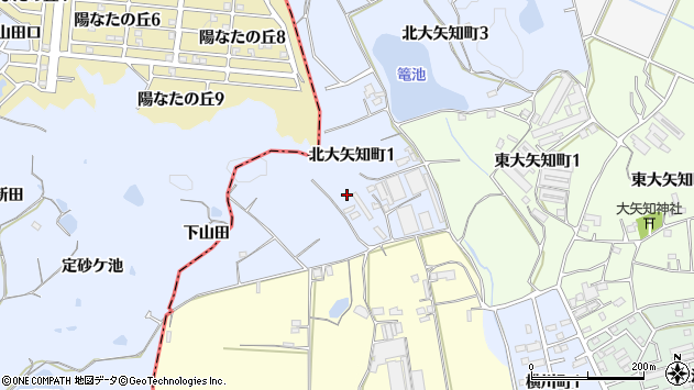 〒475-0008 愛知県半田市北大矢知町の地図