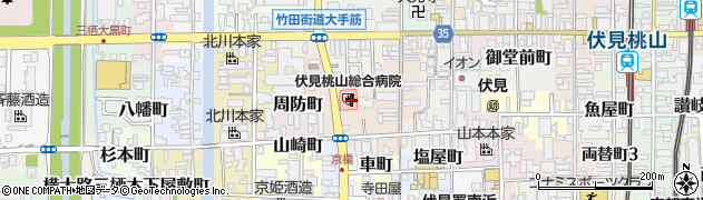 伏見桃山総合病院周辺の地図