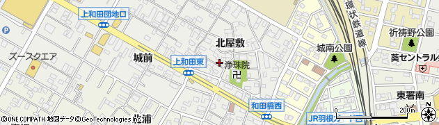 愛知県岡崎市上和田町北屋敷65周辺の地図