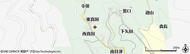 愛知県新城市牛倉（東真国）周辺の地図