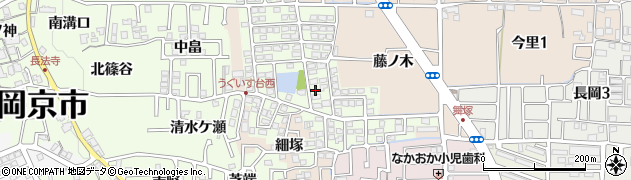 京都府長岡京市うぐいす台86周辺の地図
