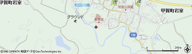 滋賀県甲賀市甲賀町岩室周辺の地図