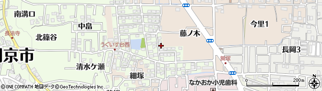 京都府長岡京市うぐいす台76周辺の地図